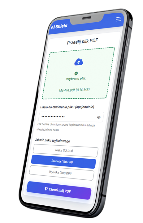 AI Shield - Aplikacja mobilna do zabezpieczania PDF